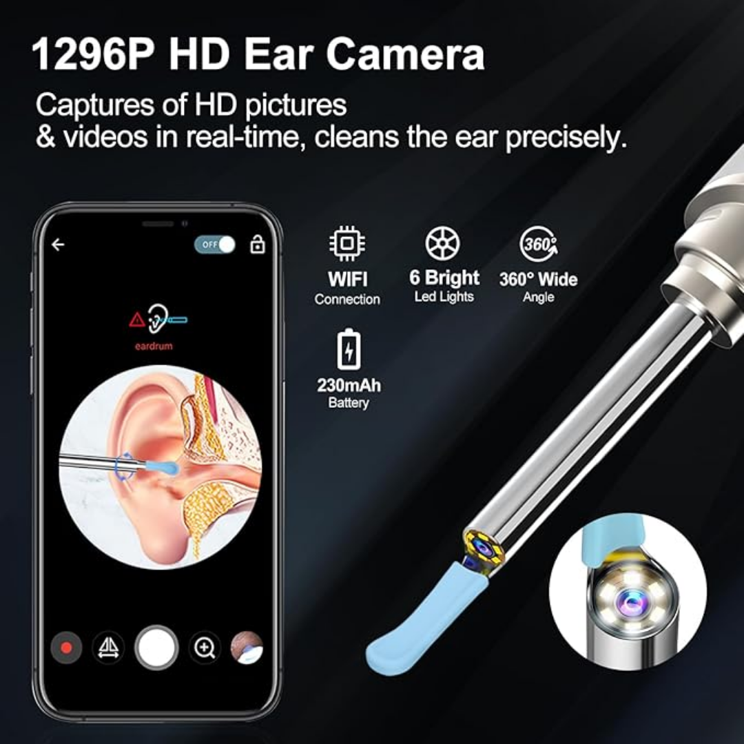 Limpiador de Oídos con Cámara